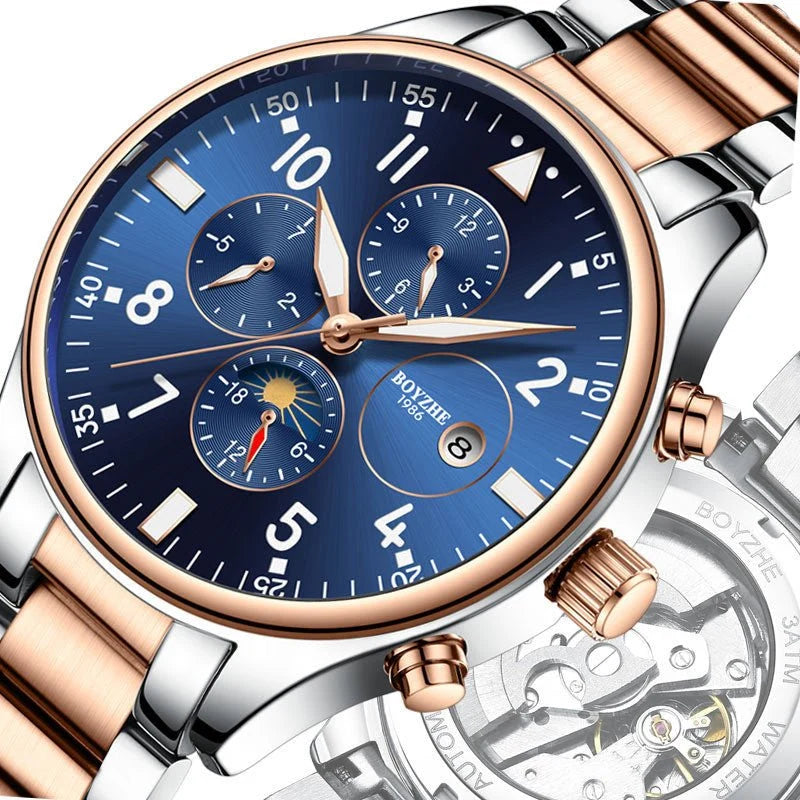 Automatic Mechanical Watch Steel Belt - Luxecarries