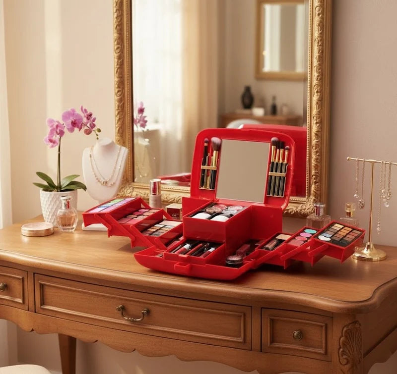 Classic Deluxe Vanity Case Make-Up Kit © Ⓢ - Luxecarries