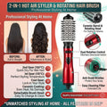 Rotating hot air styler with 360 degree rotating brush by Luxe Carries